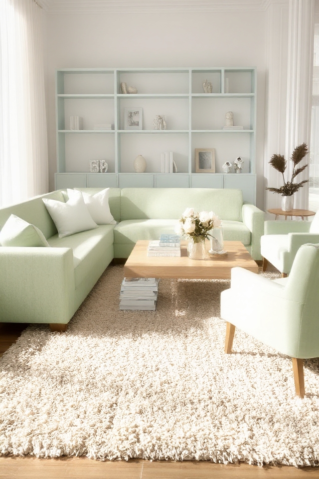 mint green furniture accents