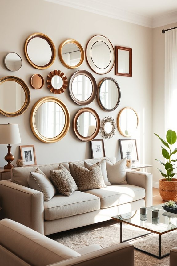 mirror arrangement for decor