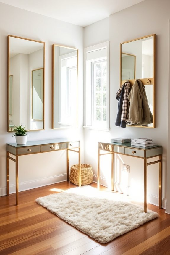 mirrors enhance light and depth