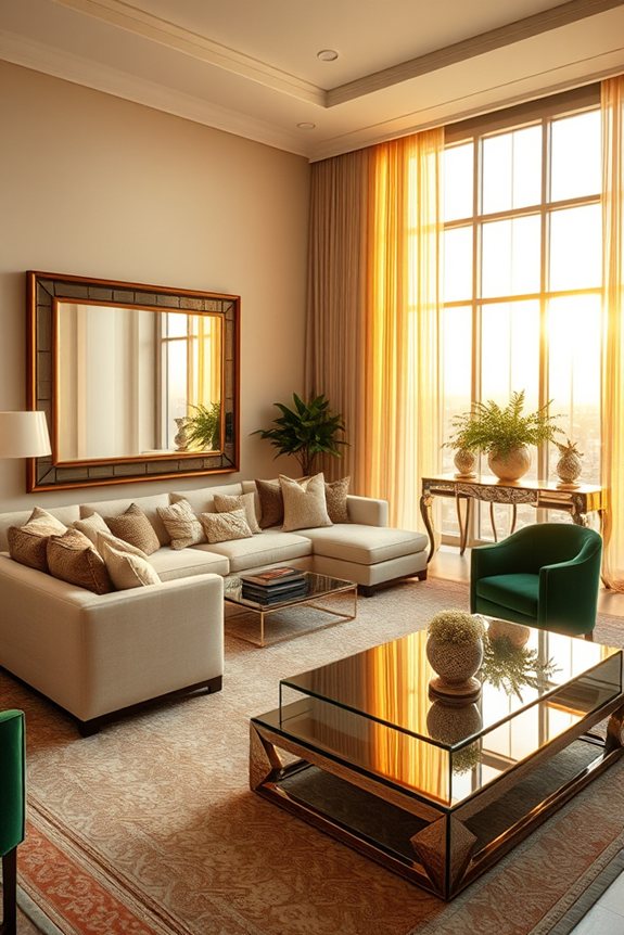 mirrors enhance luxury depth
