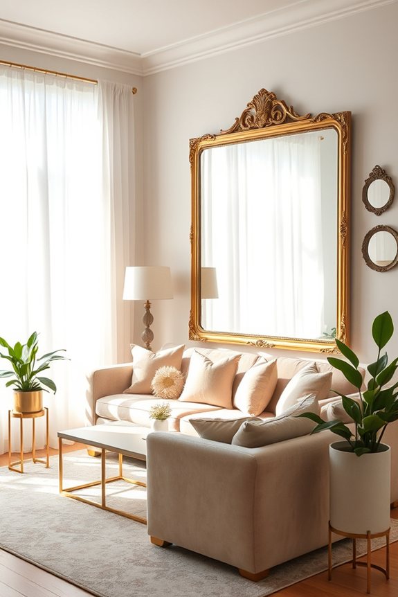 mirrors enhance small spaces