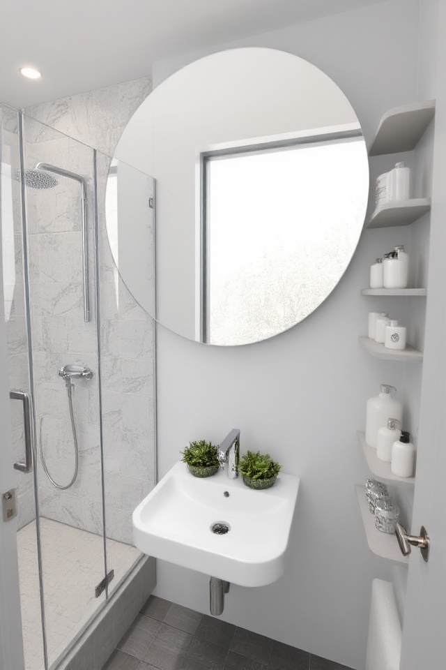 mirrors expand bathroom space