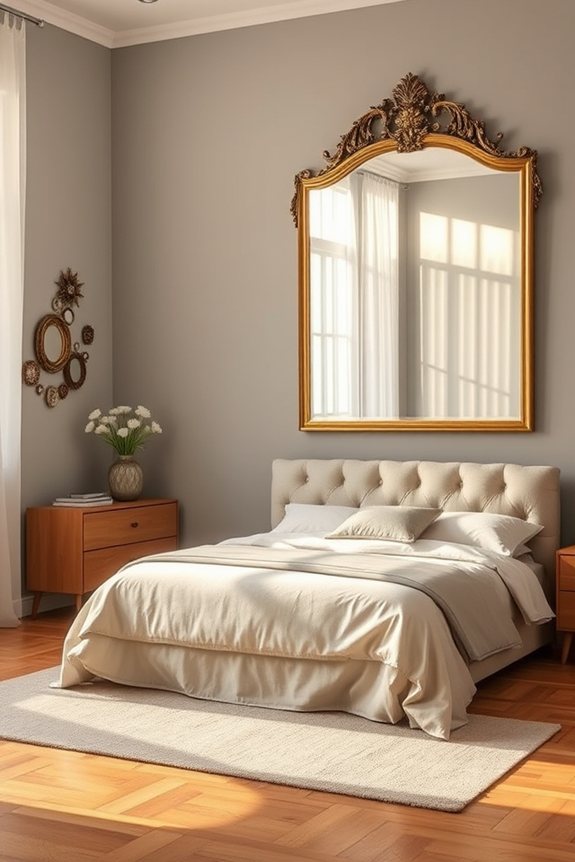 mirrors expand bedroom space