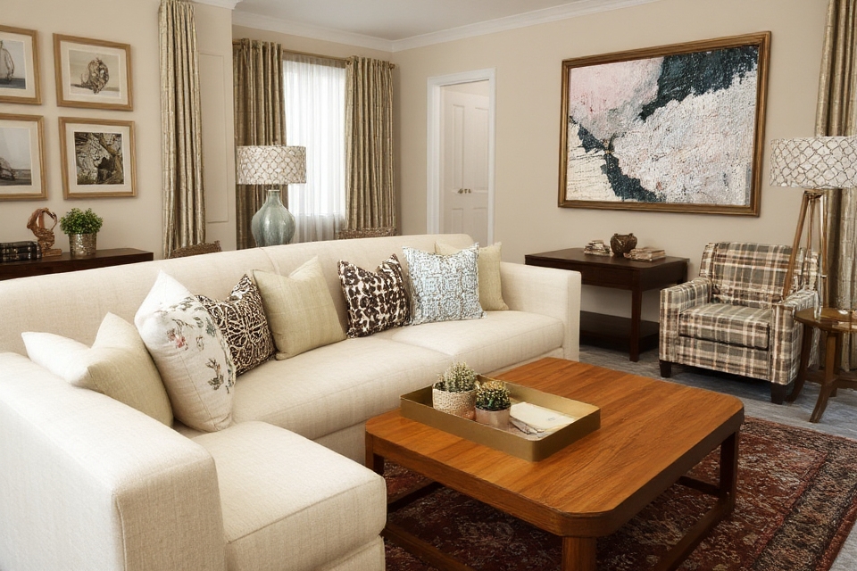 mixing patterns enhances decor
