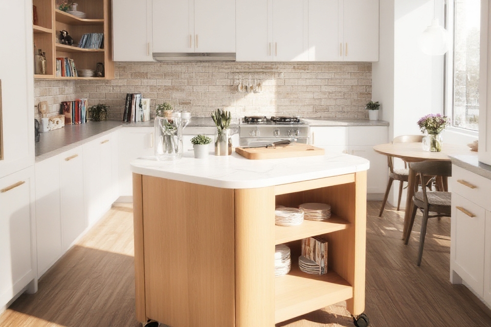 mobile kitchen island benefits