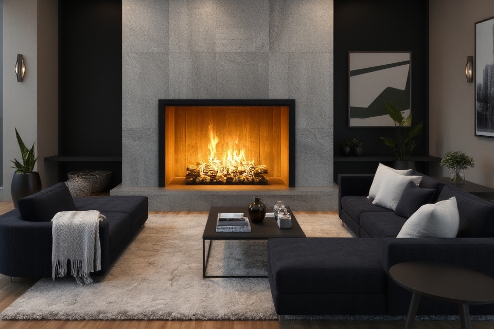 modern cozy fireplace upgrade