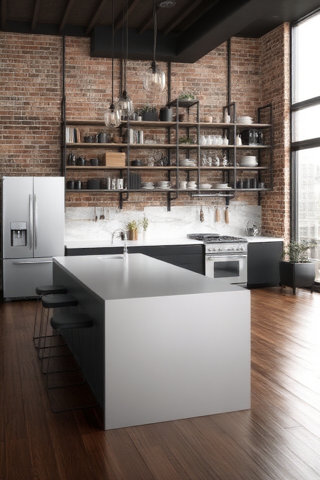 modern industrial kitchen aesthetics