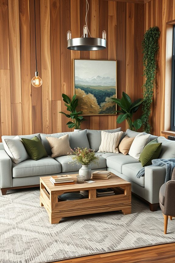 modern rustic living room