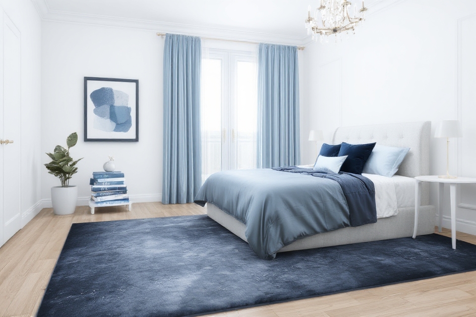 monochromatic bedroom tranquility achieved