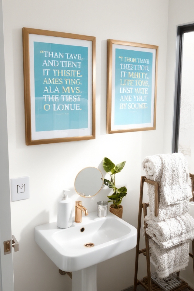 motivational bathroom quote posters