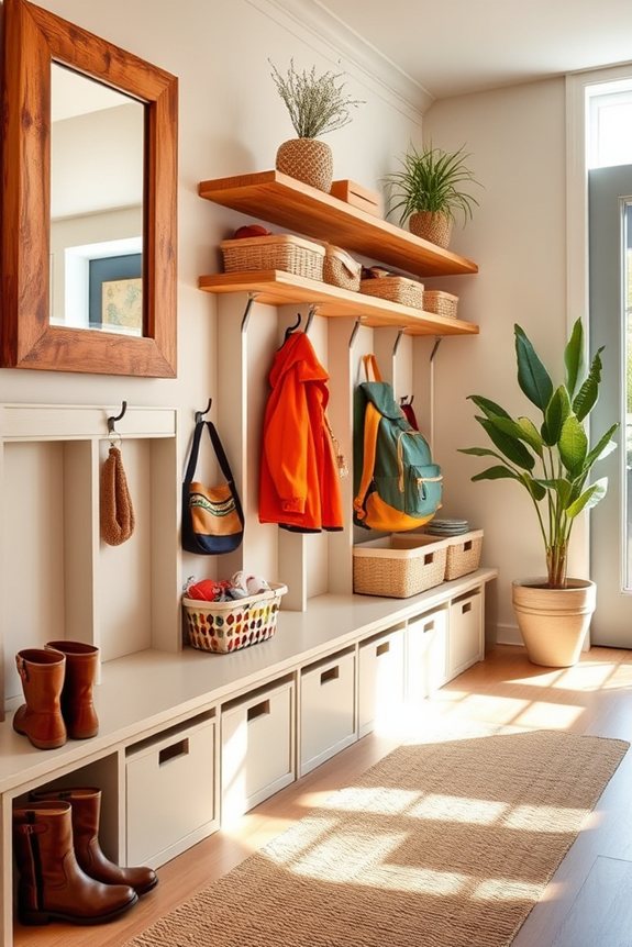 mudroom organization through zoning