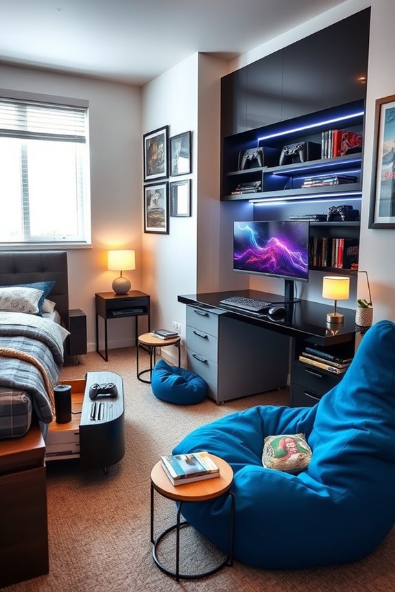 multi functional gaming bedroom furniture