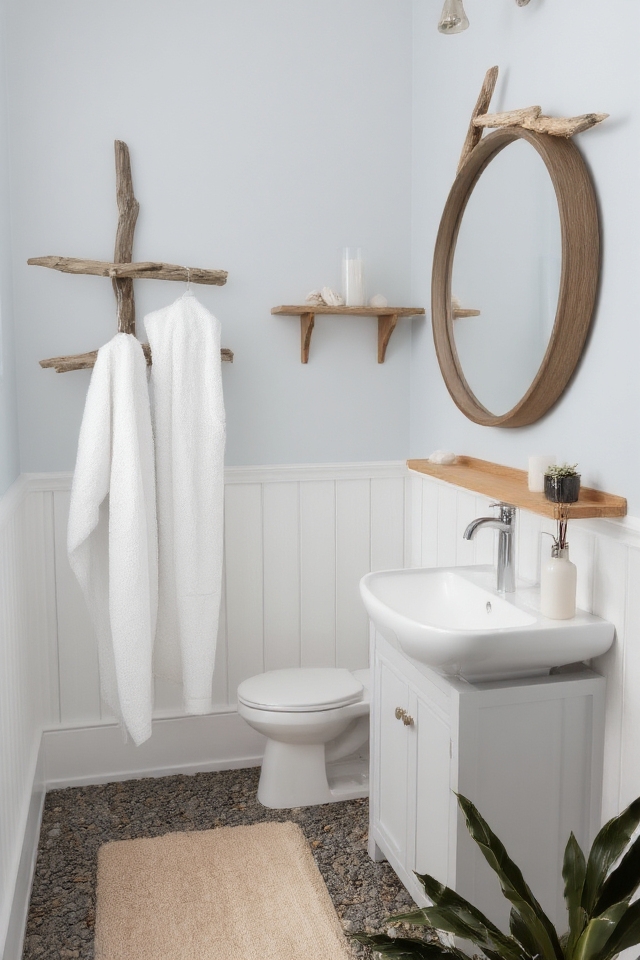 natural beachy bathroom decor