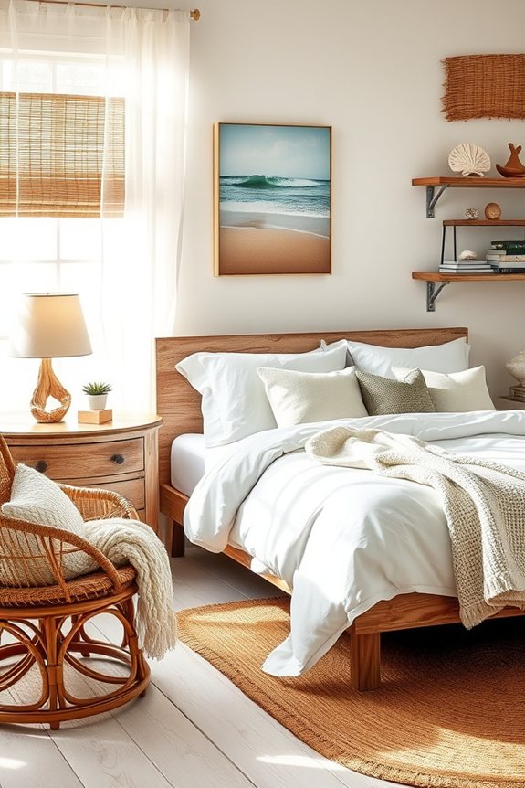 natural coastal bedroom design