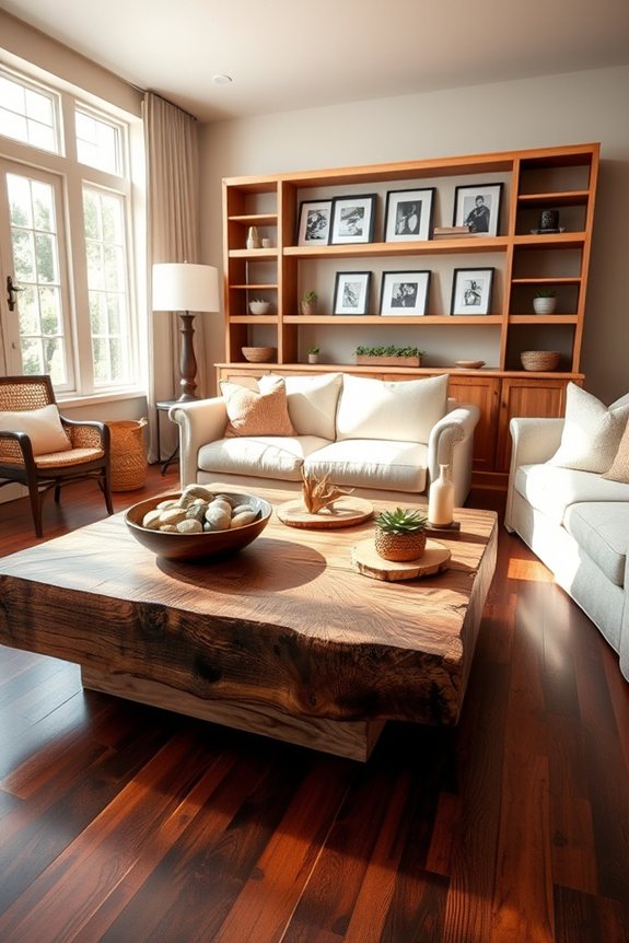natural wood decor accents