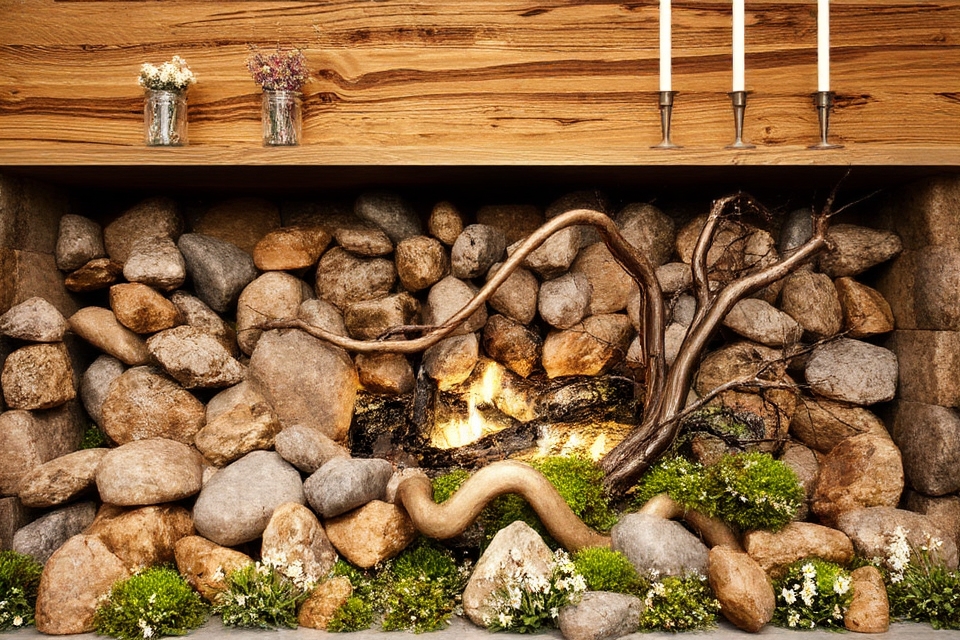 nature inspired cozy hearth