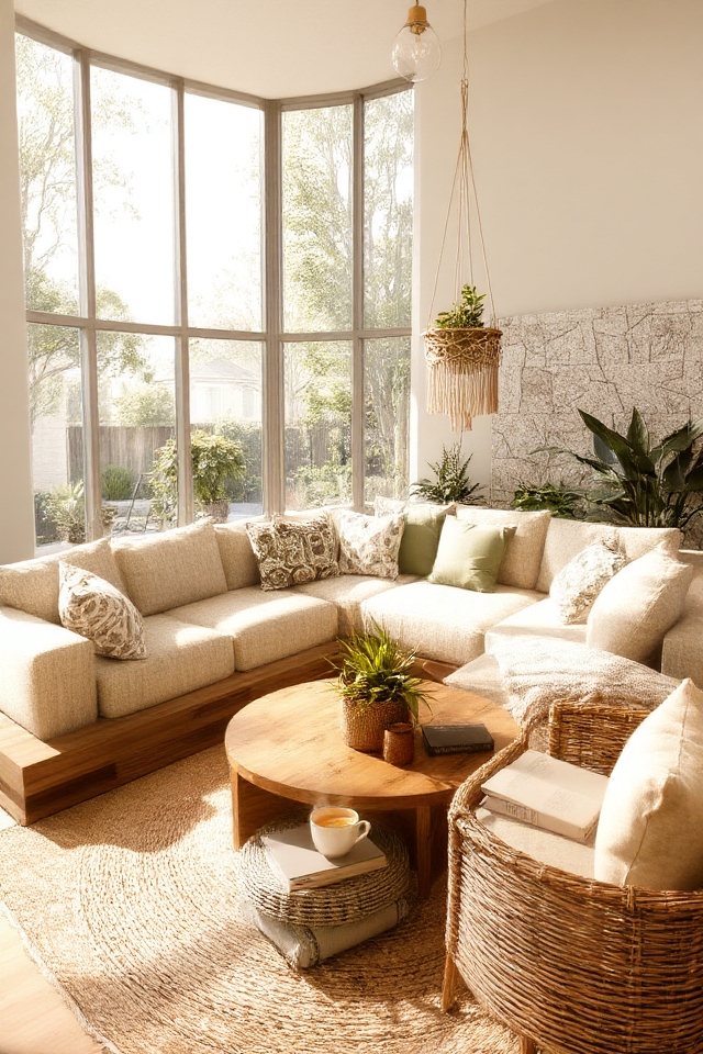 nature inspired tranquil living room