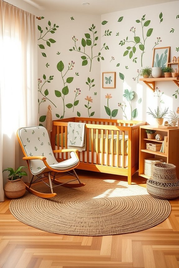 nature themed serene nursery decor