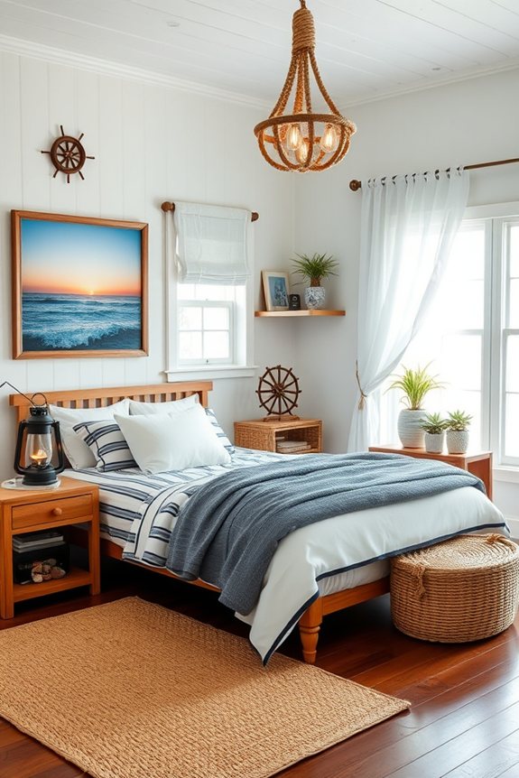 nautical themed coastal bedroom accents