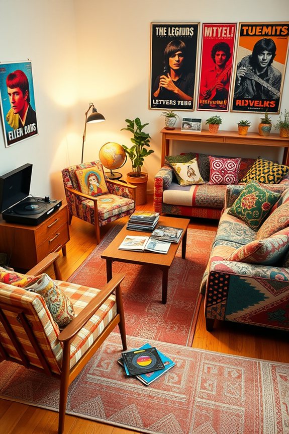 nostalgic vibrant music decor
