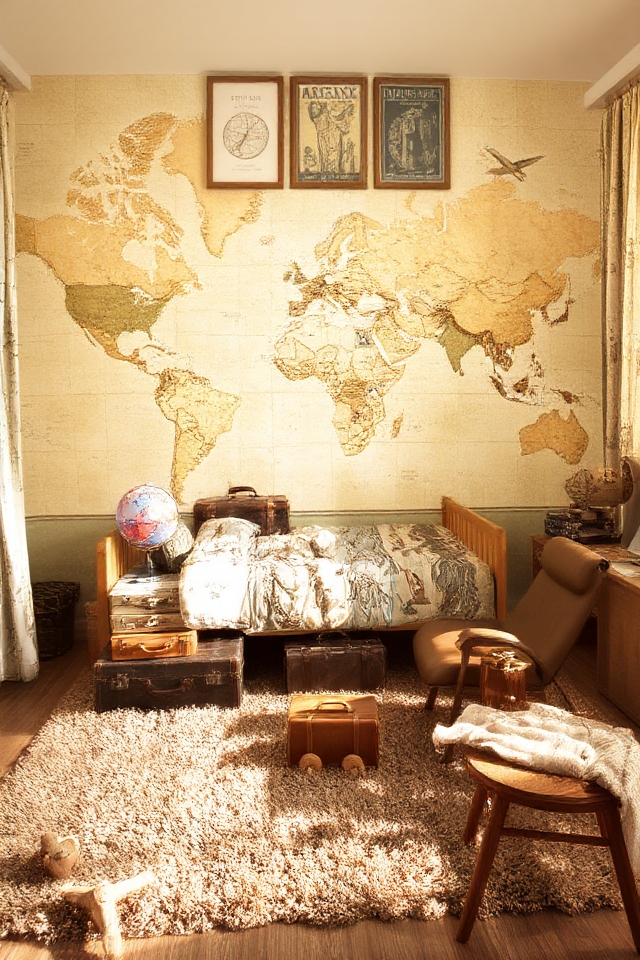 nostalgic vintage travel decor