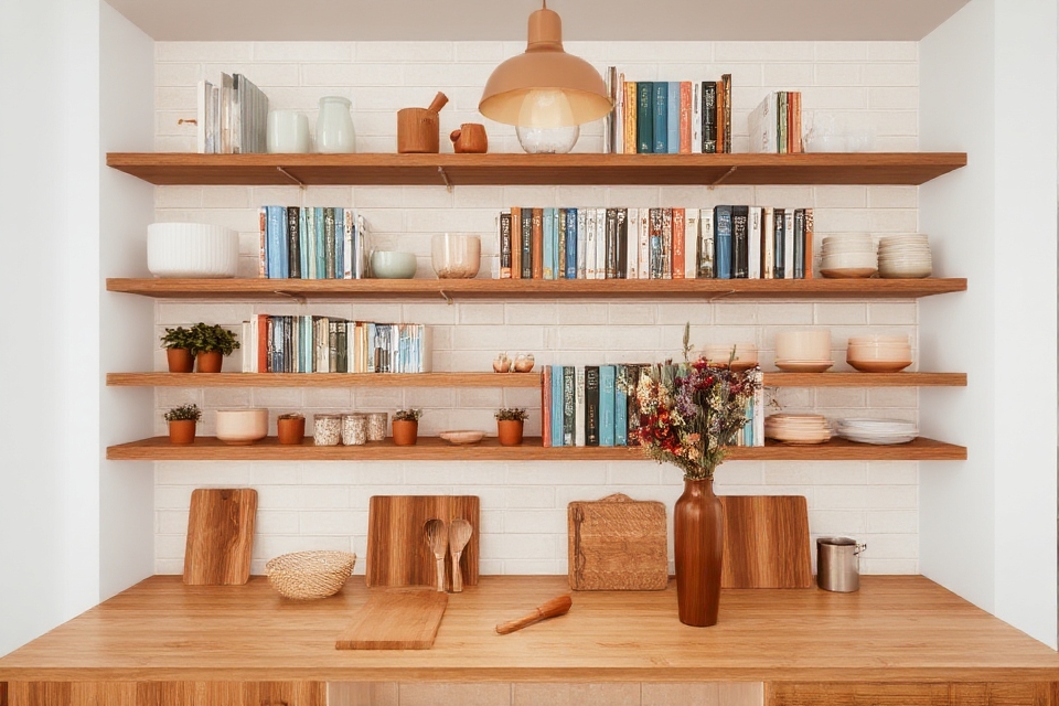 open shelving for style