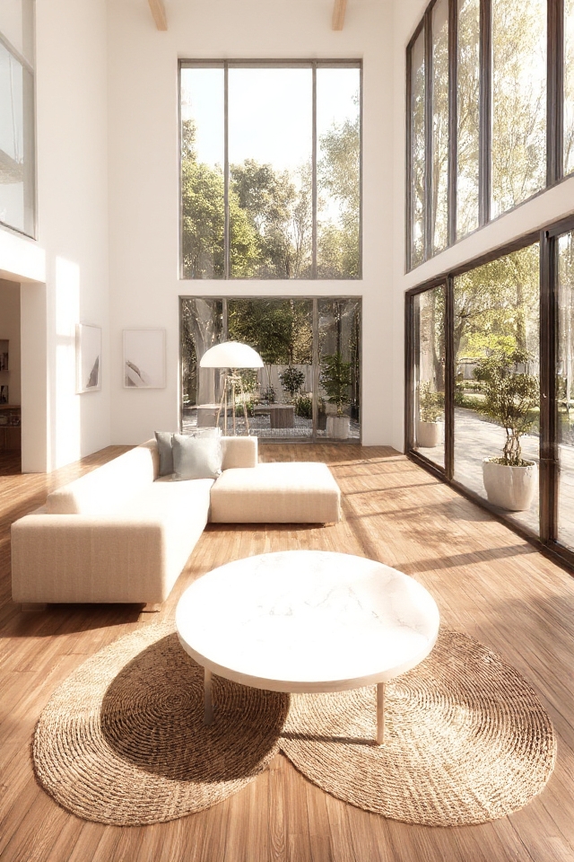 open spaces minimalistic furnishings