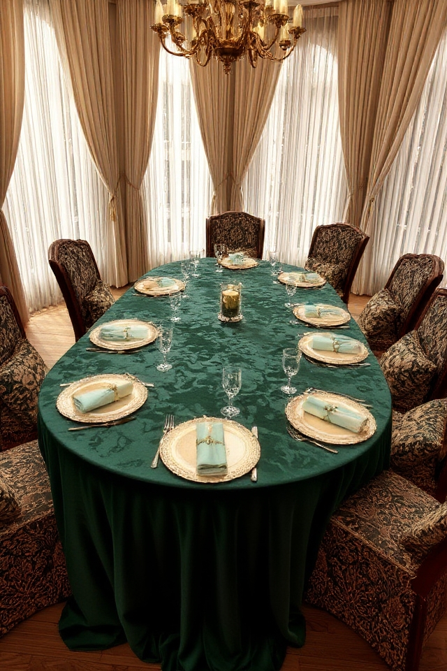 opulent dining room textiles