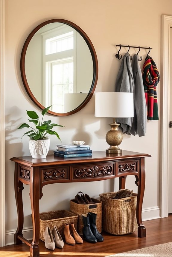 organized and stylish entryway