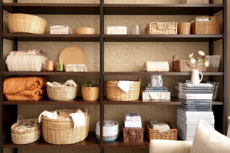organized stylish storage baskets