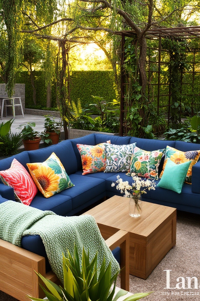 outdoor color with pillows