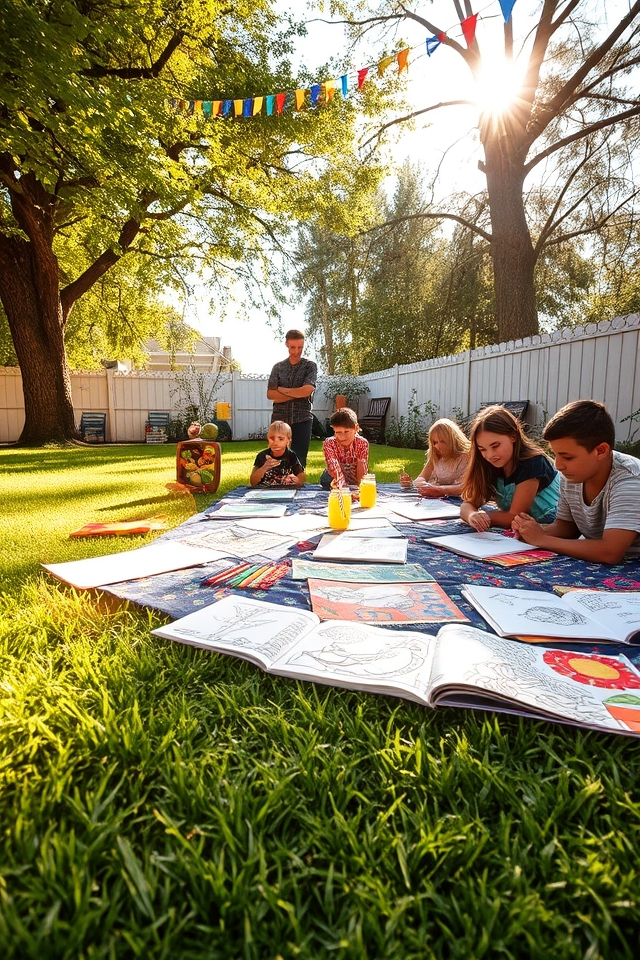 outdoor coloring festivity celebration