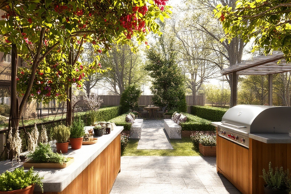 outdoor culinary garden oasis