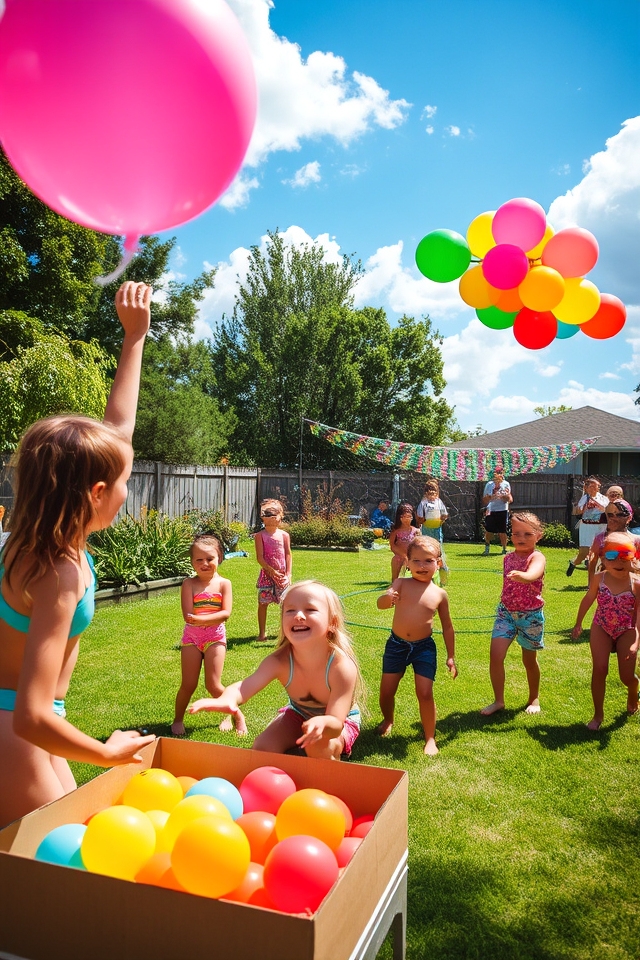 outdoor water balloon fun