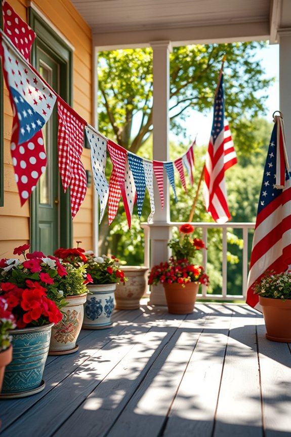 patriotic fabric bunting project
