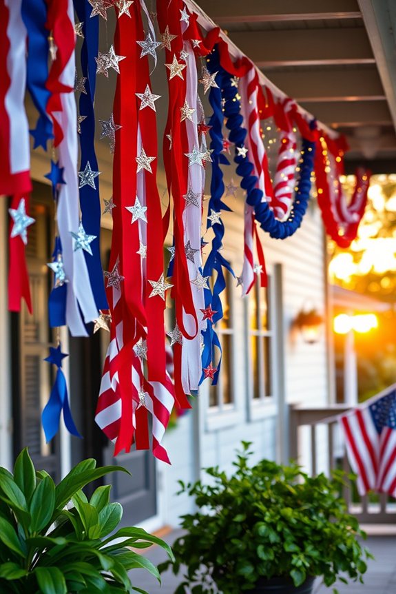 patriotic festive hanging garlands
