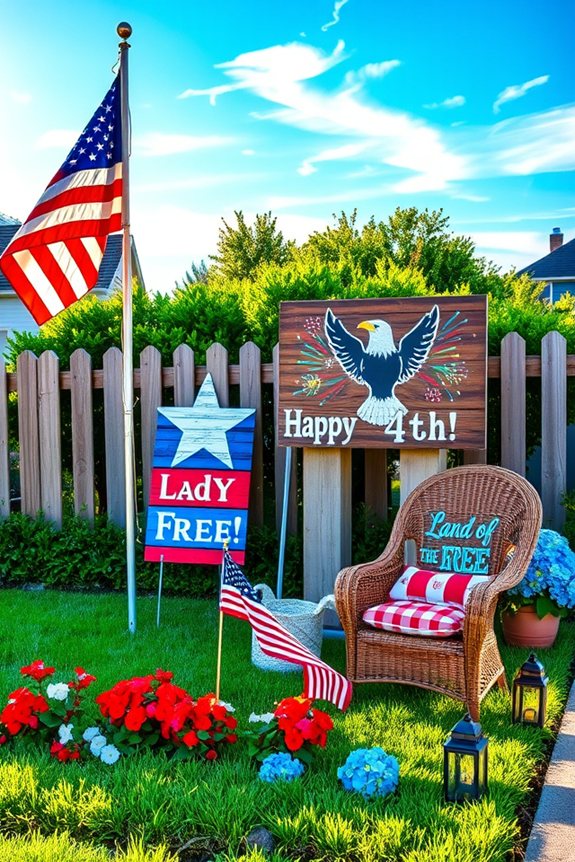 patriotic independence day signs