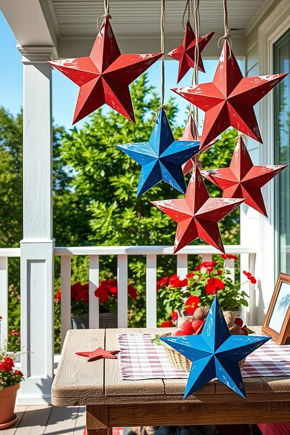 patriotic rustic wooden stars