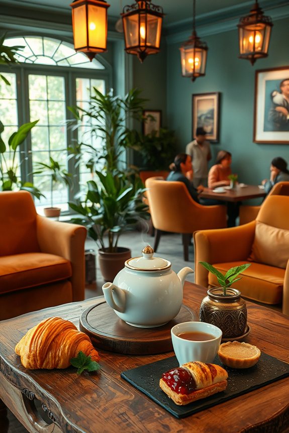 peaceful escape with tea