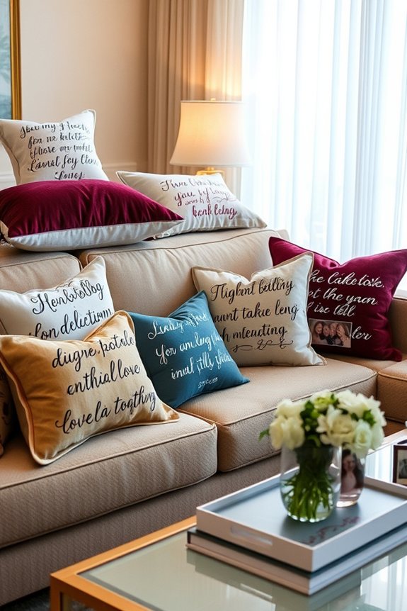 personalized anniversary throw pillows