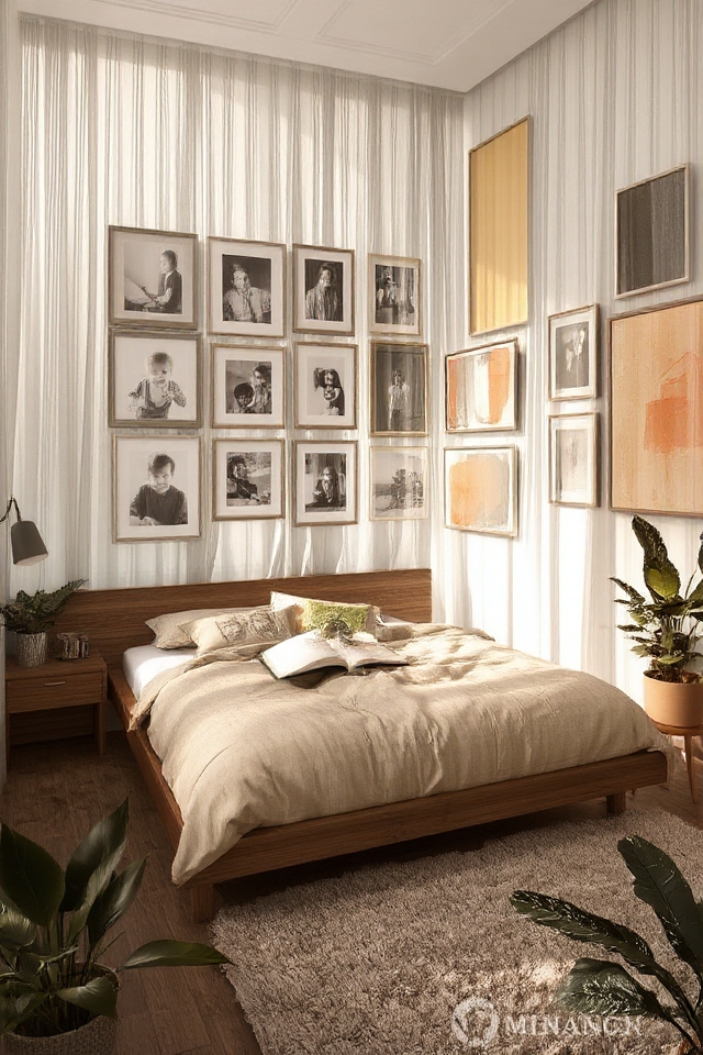 personalized bedroom artwork display