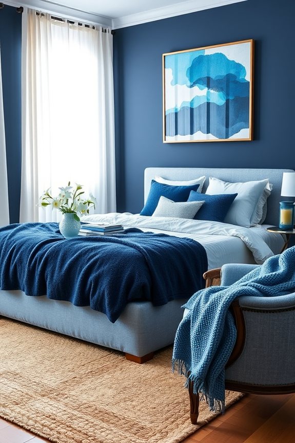 personalized blue bedroom decor