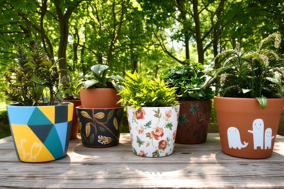 personalized decorative flower pots