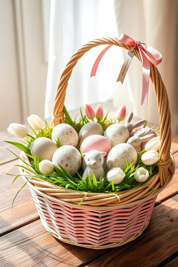 personalized easter basket decor