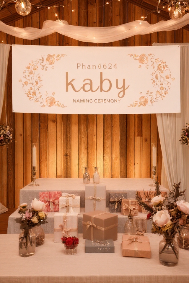 personalized naming ceremony banners