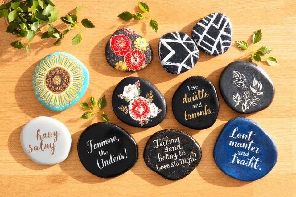 personalized painted stone coasters