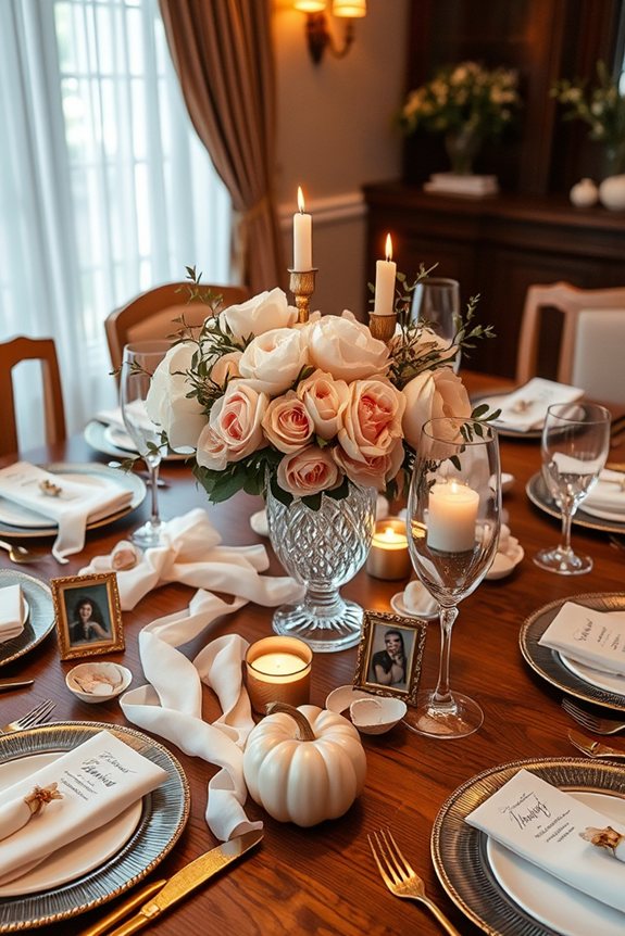 personalized romantic table decor