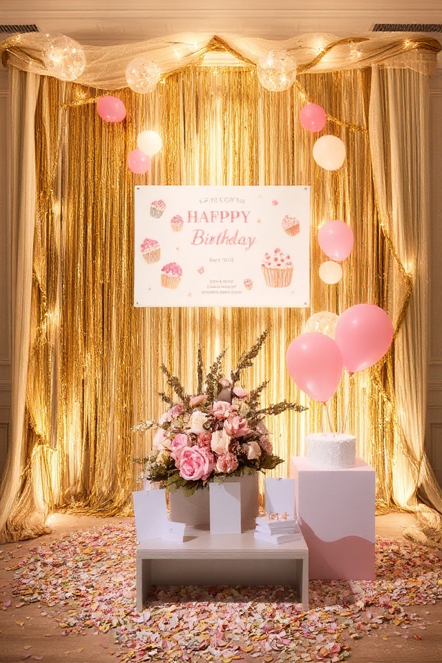 personalized stunning birthday backdrop