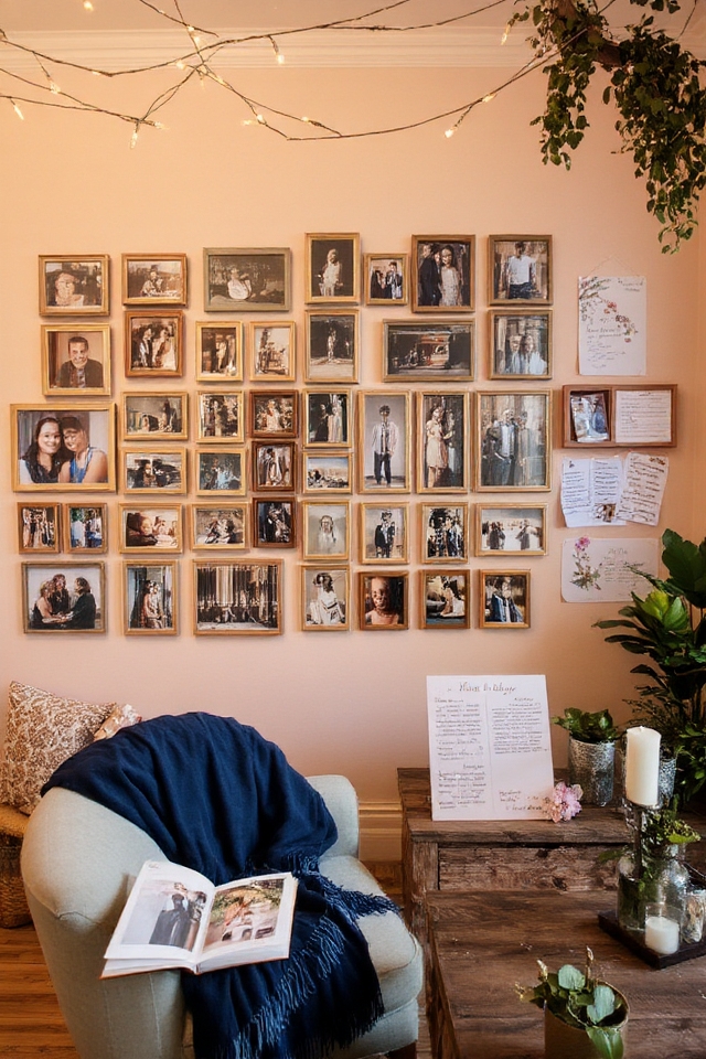 picture wall with memories
