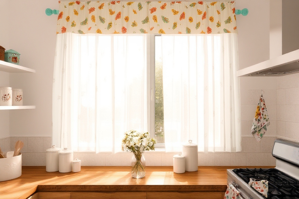playful kitchen window treatments